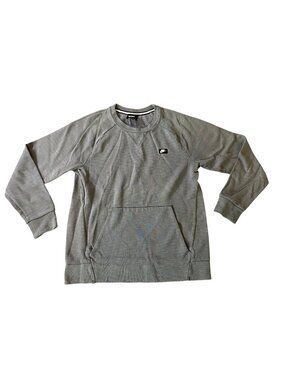 Nike Mens Gray Crewneck Sweatshirt With Kangaroo Pocket Small